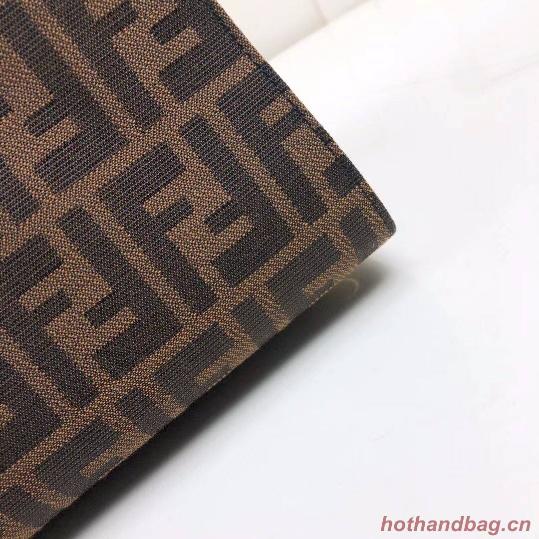 FENDI PEEKABOO X-TOTE canvas bag 8BH374A brown&black FENDI PEEKABOO X-TOTE canvas bag 8BH374A brown&black