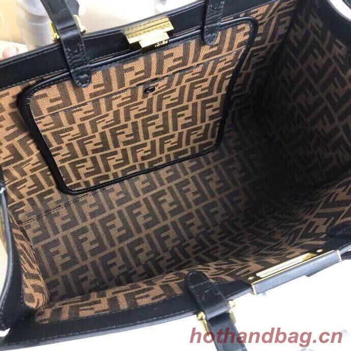 FENDI PEEKABOO X-TOTE canvas bag 8BH374A brown&black FENDI PEEKABOO X-TOTE canvas bag 8BH374A brown&black