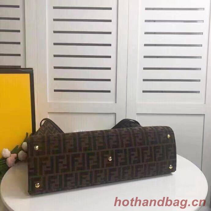 FENDI PEEKABOO X-TOTE canvas bag 8BH374A brown&black FENDI PEEKABOO X-TOTE canvas bag 8BH374A brown&black