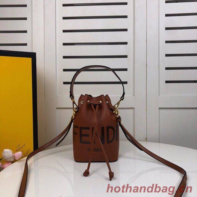 FENDI MON TRESOR Brown leather mini-bag 8BS010 FENDI MON TRESOR Brown leather mini-bag 8BS010