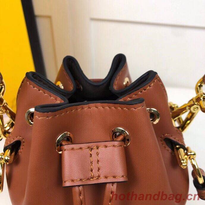 FENDI MON TRESOR Brown leather mini-bag 8BS010 FENDI MON TRESOR Brown leather mini-bag 8BS010