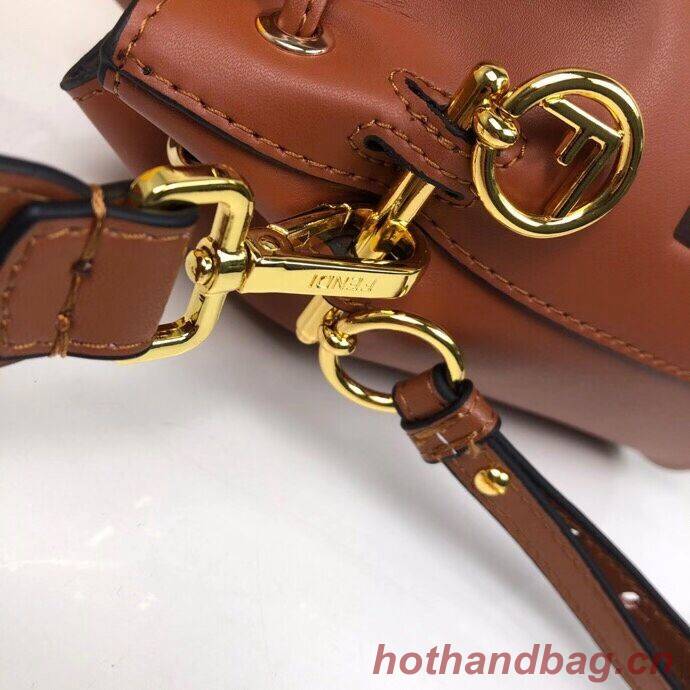 FENDI MON TRESOR Brown leather mini-bag 8BS010 FENDI MON TRESOR Brown leather mini-bag 8BS010