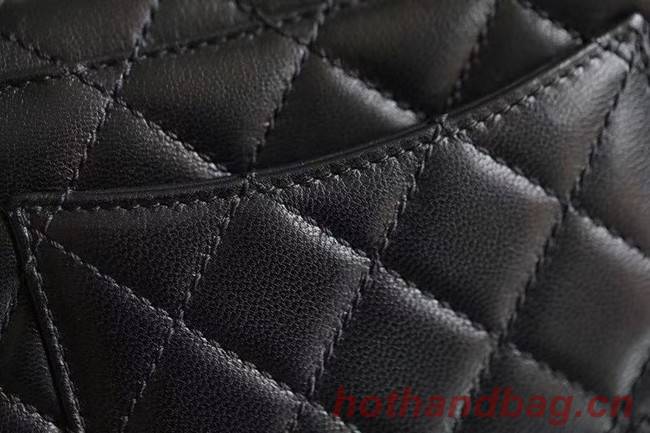 chanel mini flap bag with top handle AS2215 black