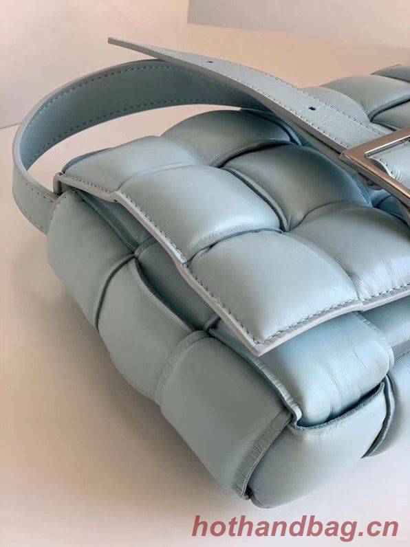 Bottega Veneta PADDED CASSETTE BAG suede 591970 Light Blue Bottega Veneta PADDED CASSETTE BAG suede 591970 Light Blue