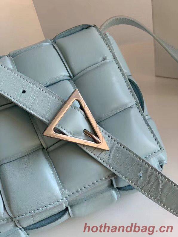 Bottega Veneta PADDED CASSETTE BAG suede 591970 Light Blue Bottega Veneta PADDED CASSETTE BAG suede 591970 Light Blue