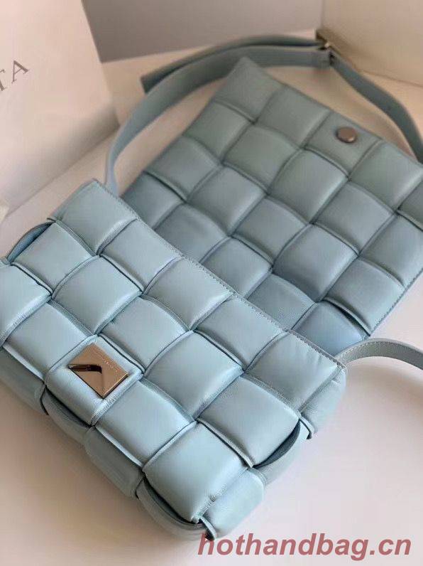 Bottega Veneta PADDED CASSETTE BAG suede 591970 Light Blue Bottega Veneta PADDED CASSETTE BAG suede 591970 Light Blue