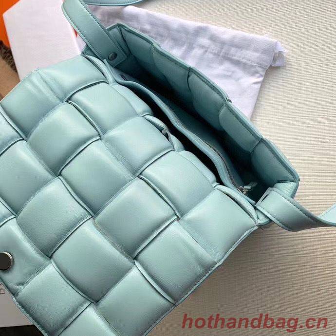 Bottega Veneta PADDED CASSETTE BAG suede 591970 Light Blue Bottega Veneta PADDED CASSETTE BAG suede 591970 Light Blue