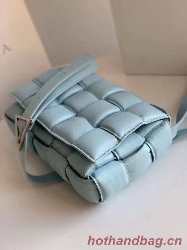 Bottega Veneta PADDED CASSETTE BAG suede 591970 Light Blue Bottega Veneta PADDED CASSETTE BAG suede 591970 Light Blue