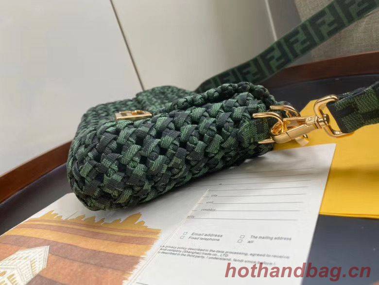 FENDI Baguette Shoulder Bag F0388 Green FENDI Baguette Shoulder Bag F0388 Green