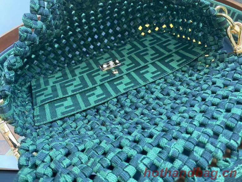 FENDI Baguette Shoulder Bag F0388 Green FENDI Baguette Shoulder Bag F0388 Green