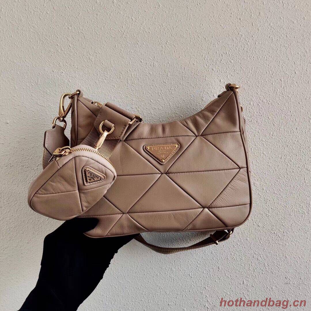 Prada Gaufre nappa leather shoulder bag 1BC151A Biscuits Prada Gaufre nappa leather shoulder bag 1BC151A Biscuits