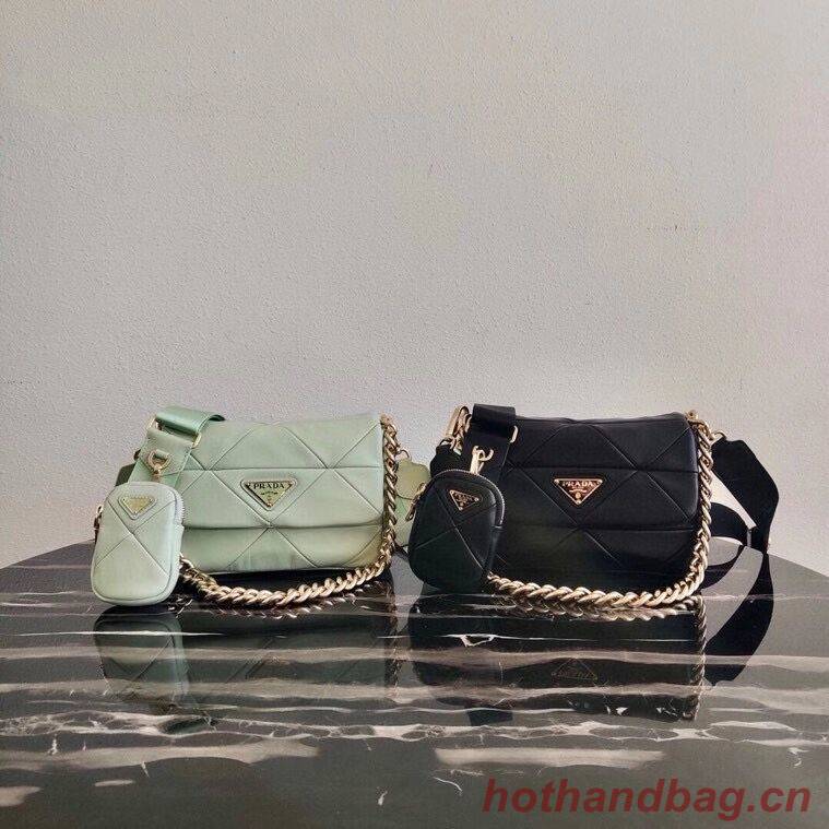 Prada Gaufre nappa leather shoulder bag 1BD292A black Prada Gaufre nappa leather shoulder bag 1BD292A black