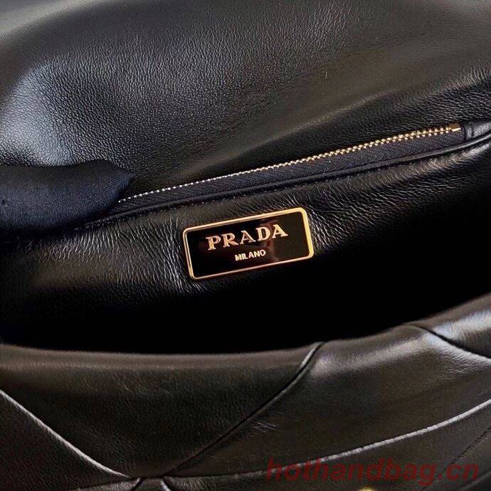 Prada Gaufre nappa leather shoulder bag 1BD292A black Prada Gaufre nappa leather shoulder bag 1BD292A black