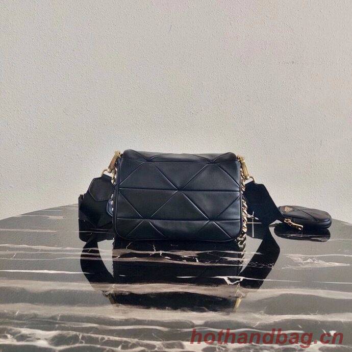 Prada Gaufre nappa leather shoulder bag 1BD292A black Prada Gaufre nappa leather shoulder bag 1BD292A black