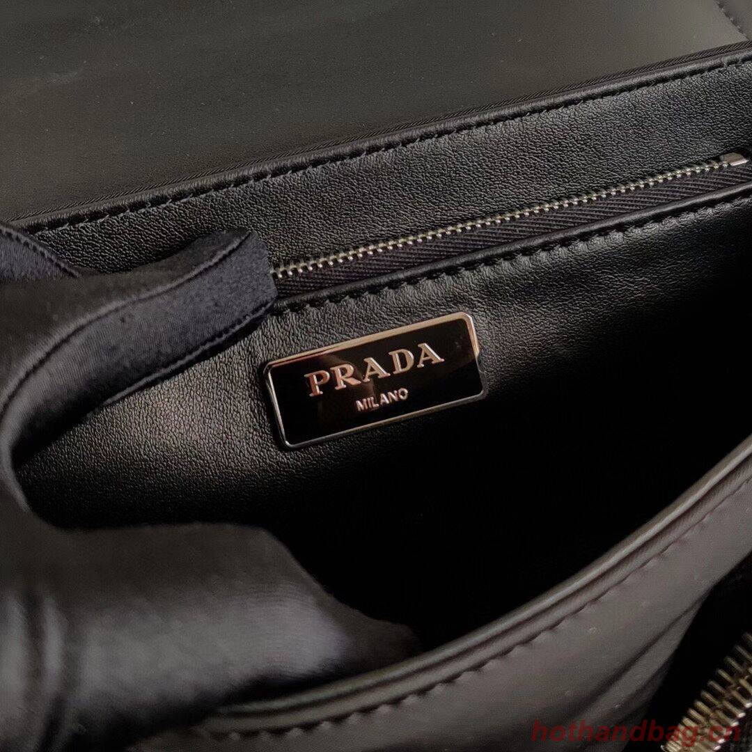 Prada Pocket nylon and brushed leather bag 1BD295 black Prada Pocket nylon and brushed leather bag 1BD295 black