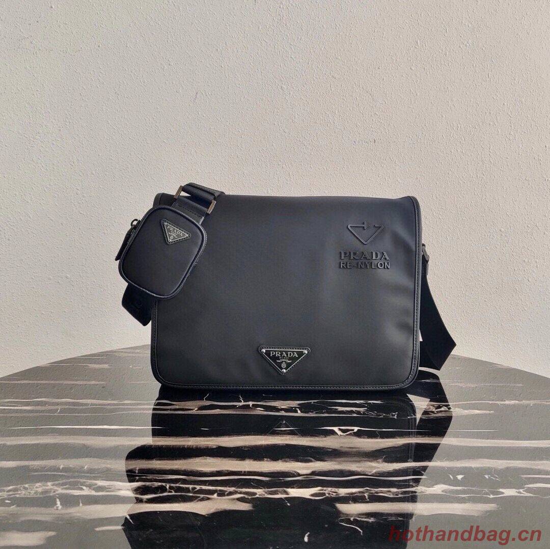 Prada Re-Nylon and Saffiano leather shoulder bag 2VD039 black Prada Re-Nylon and Saffiano leather shoulder bag 2VD039 black