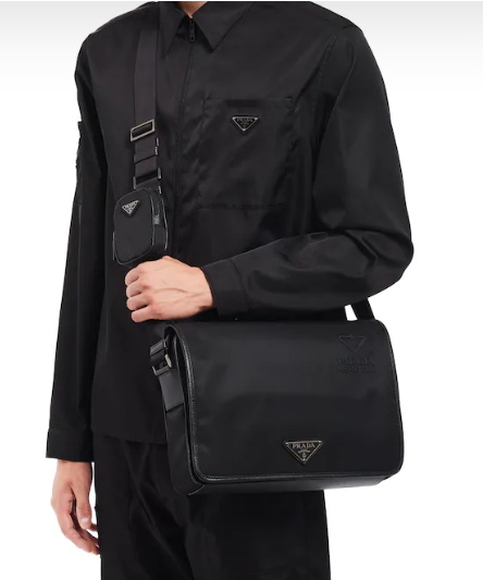 Prada Re-Nylon and Saffiano leather shoulder bag 2VD039 black Prada Re-Nylon and Saffiano leather shoulder bag 2VD039 black