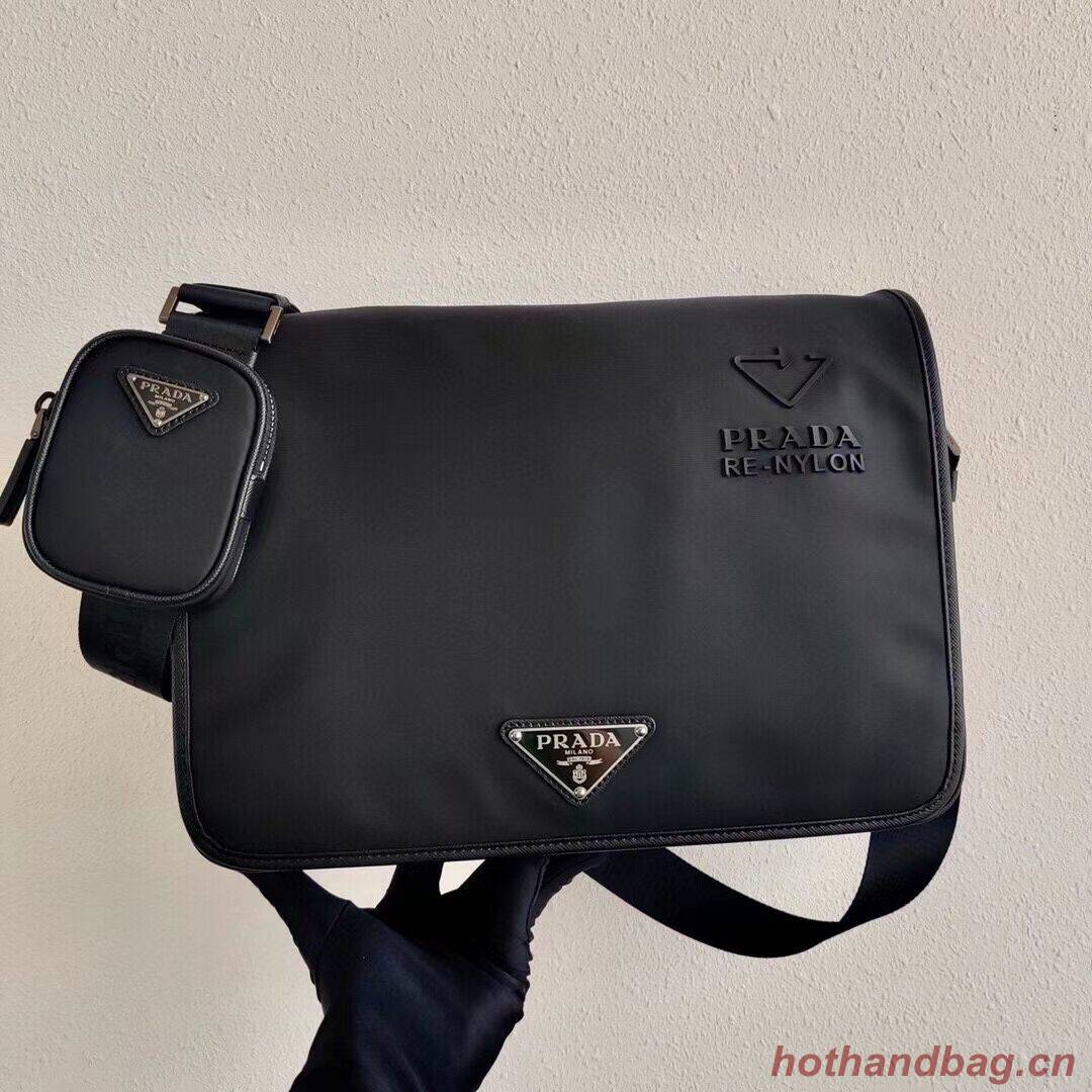 Prada Re-Nylon and Saffiano leather shoulder bag 2VD039 black Prada Re-Nylon and Saffiano leather shoulder bag 2VD039 black