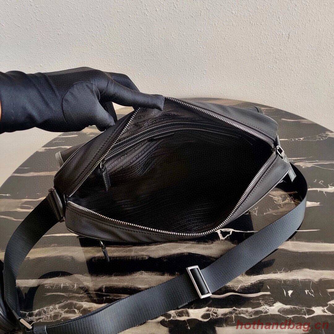 Prada Re-Nylon and Saffiano leather shoulder bag 2VD039 black Prada Re-Nylon and Saffiano leather shoulder bag 2VD039 black