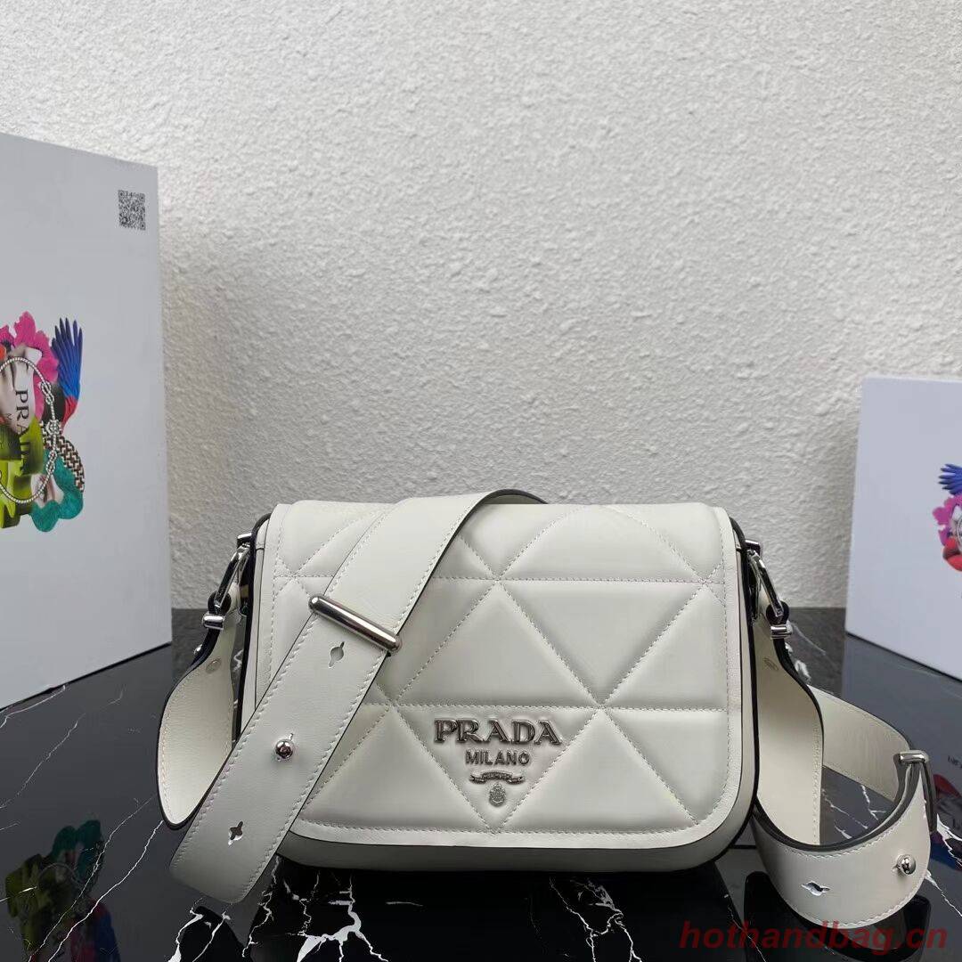 Prada System nappa leather patchwork bag 1BG283 white Prada System nappa leather patchwork bag 1BG283 white