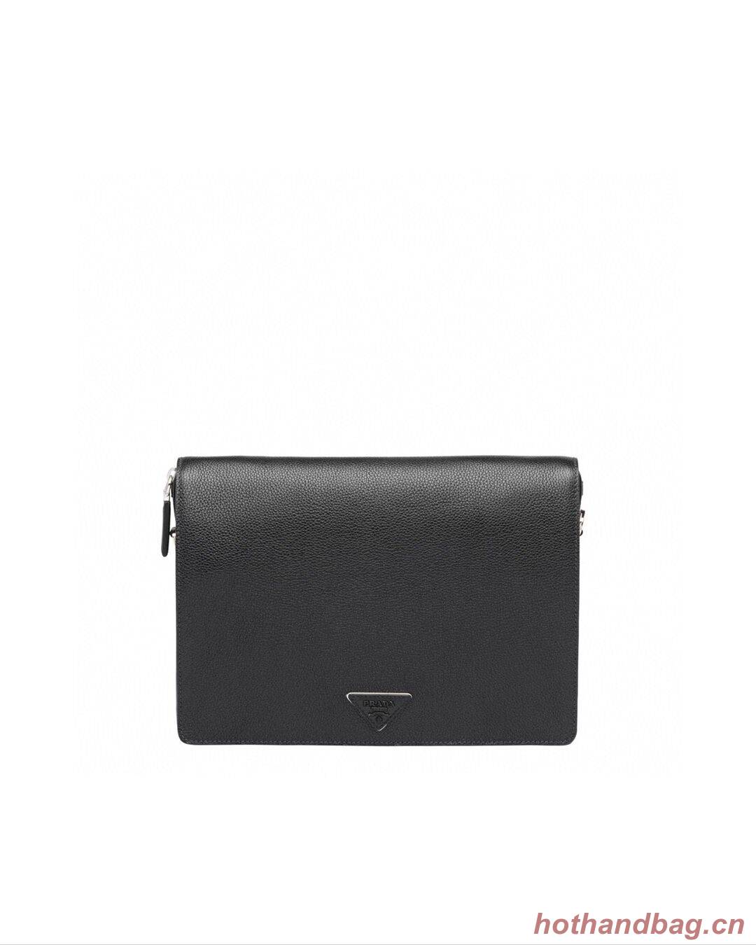 Prada leather shoulder bag 2VD012 black Prada leather shoulder bag 2VD012 black