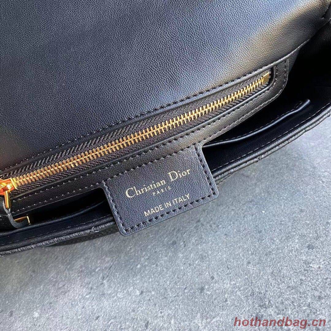 Dior SMALL DIOR CARO BAG Black Soft Cannage Calfskin M9241 Dior SMALL DIOR CARO BAG Black Soft Cannage Calfskin M9241