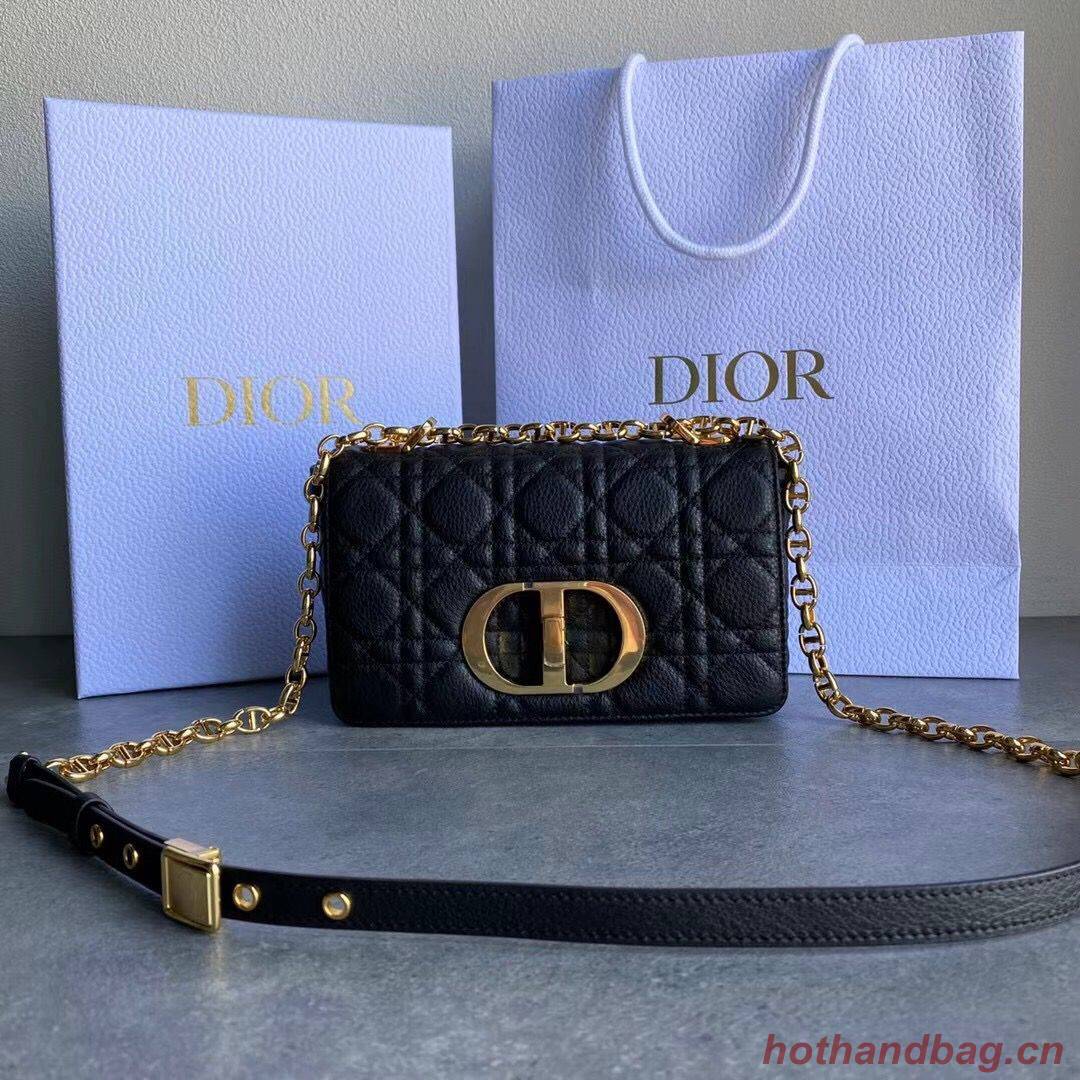 Dior SMALL DIOR CARO BAG Black Soft Cannage Calfskin M9241 Dior SMALL DIOR CARO BAG Black Soft Cannage Calfskin M9241