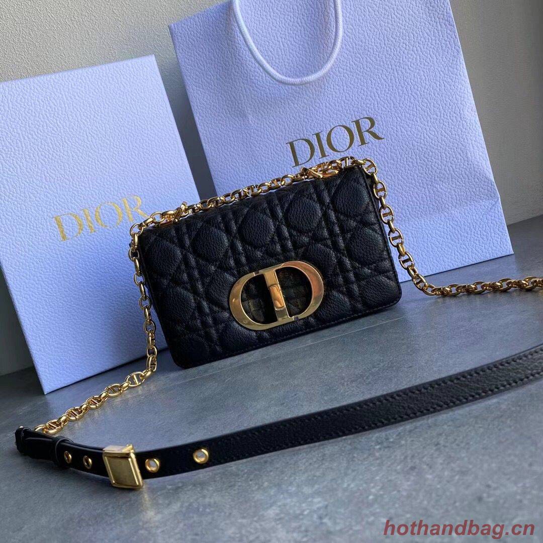 Dior SMALL DIOR CARO BAG Black Soft Cannage Calfskin M9241 Dior SMALL DIOR CARO BAG Black Soft Cannage Calfskin M9241