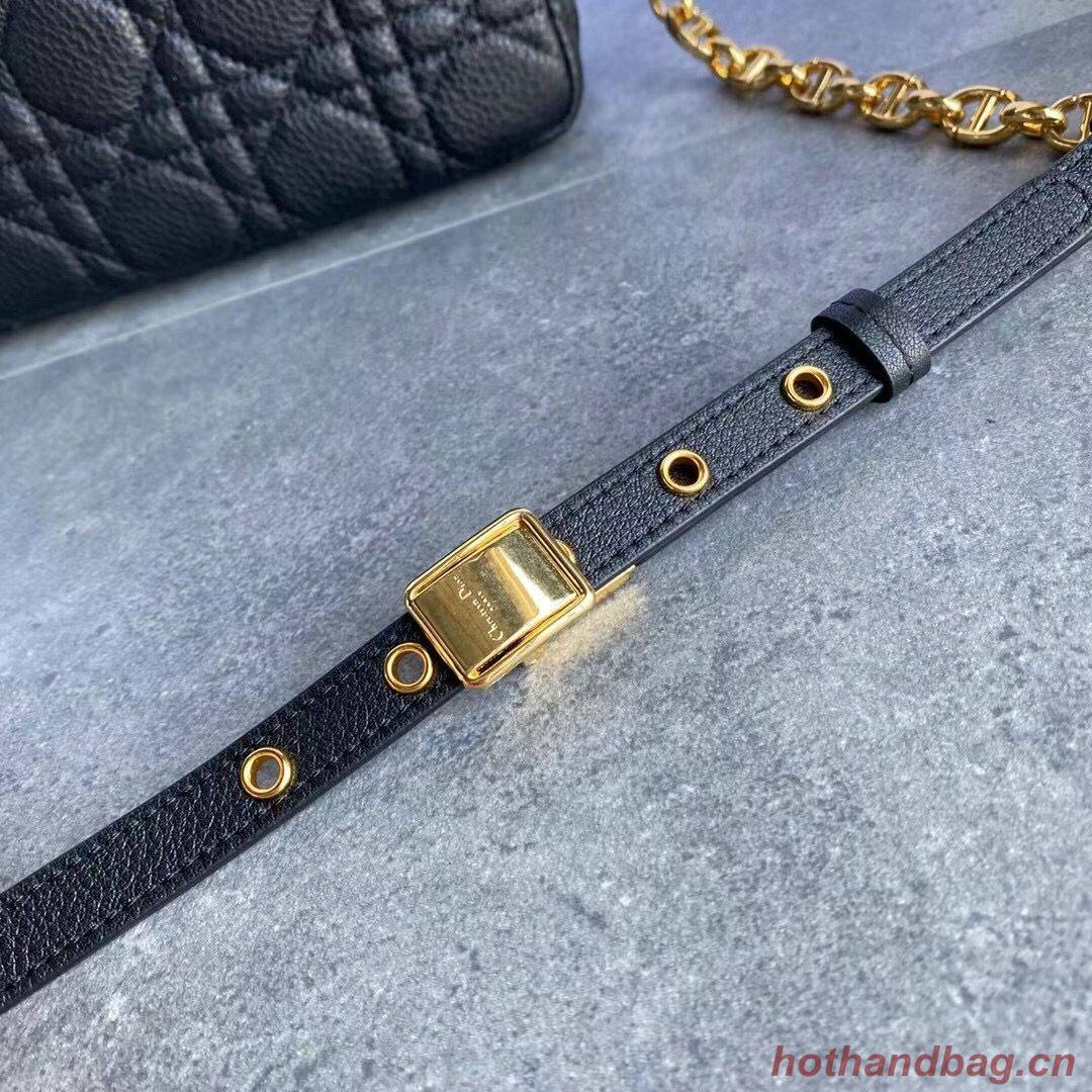 Dior SMALL DIOR CARO BAG Black Soft Cannage Calfskin M9241 Dior SMALL DIOR CARO BAG Black Soft Cannage Calfskin M9241