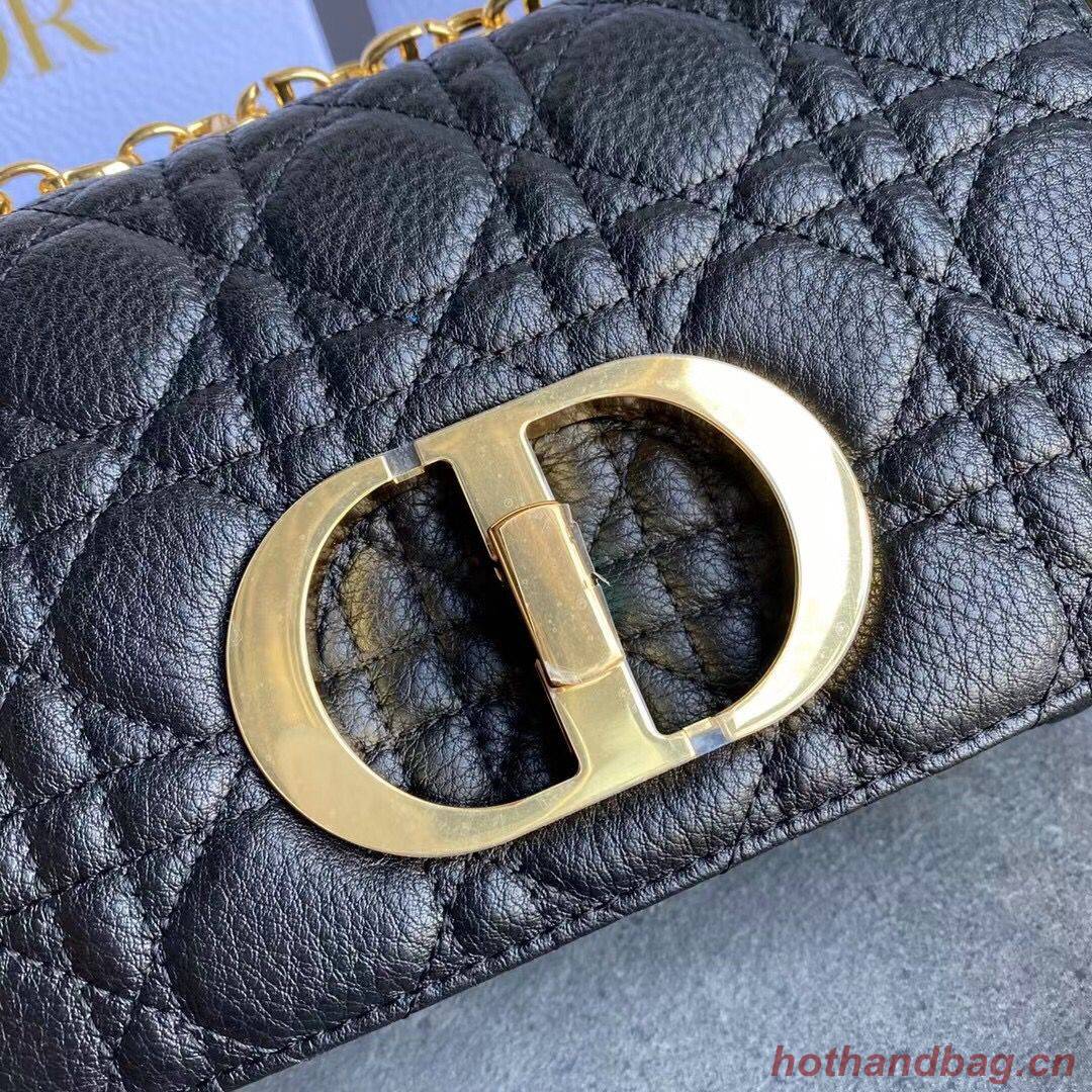Dior SMALL DIOR CARO BAG Black Soft Cannage Calfskin M9241 Dior SMALL DIOR CARO BAG Black Soft Cannage Calfskin M9241