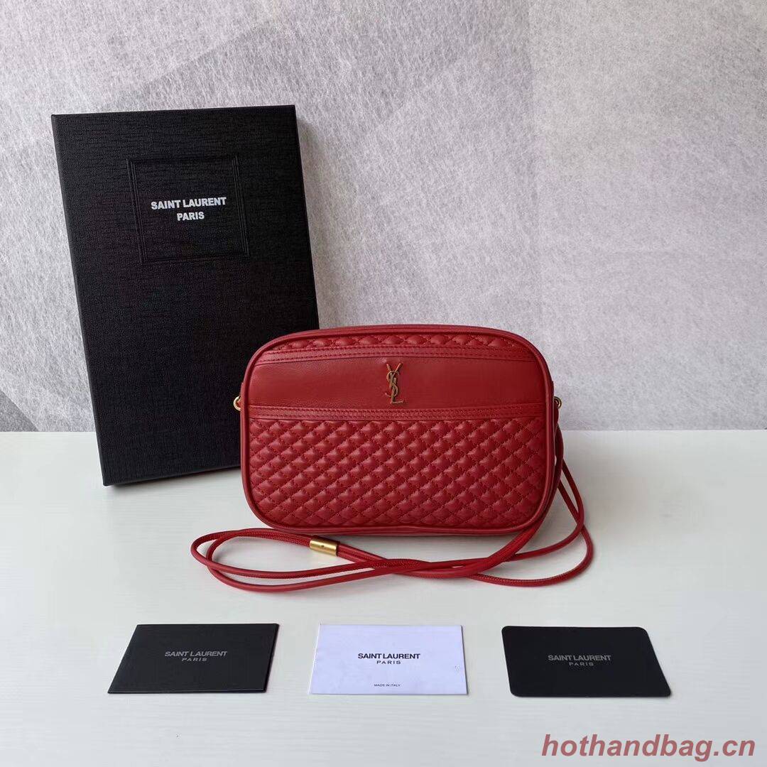 SAINT LAURENT VICTOIRE CAMERA BAG IN QUILTED LAMBSKIN 6489901 red SAINT LAURENT VICTOIRE CAMERA BAG IN QUILTED LAMBSKIN 6489901 red