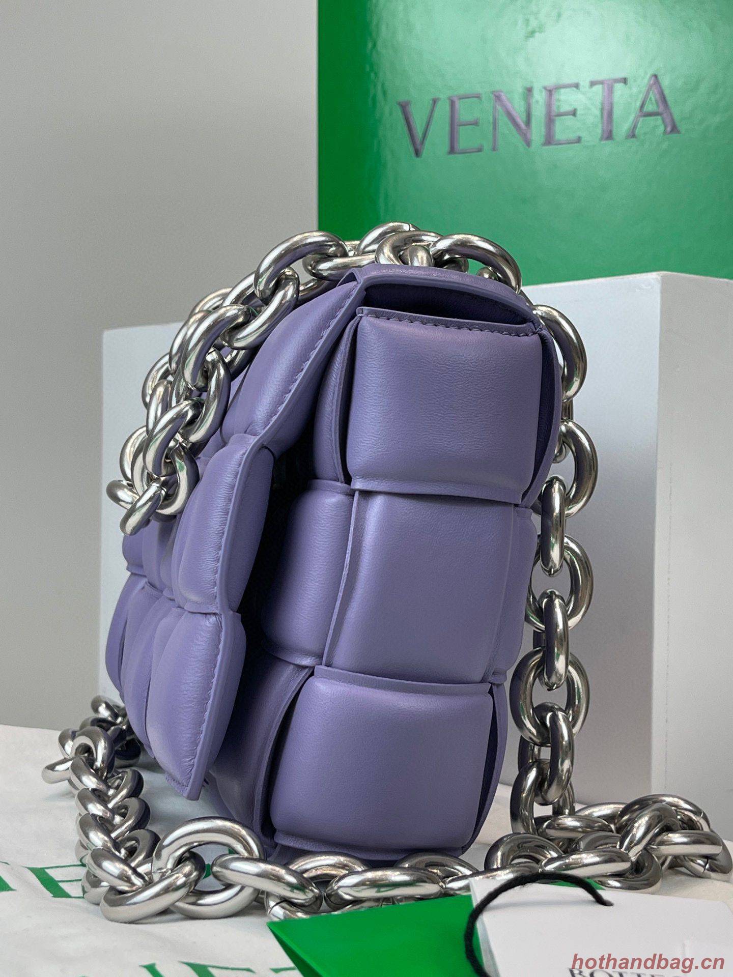 Bottega Veneta THE CHAIN CASSETTE Expedited Delivery 631421 purple & Hardware Silver finish Bottega Veneta THE CHAIN CASSETTE Expedited Delivery 631421 purple & Hardware Silver finish