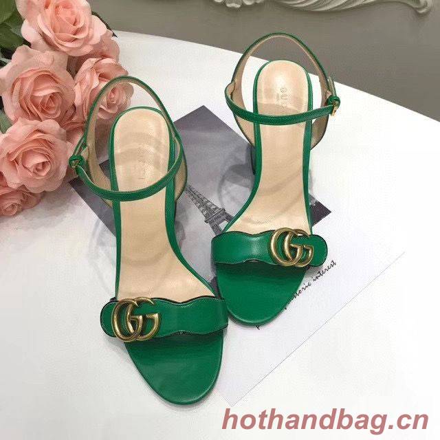Gucci Sandals Shoes 1CM 7CM 10CM Heels GG6326 Green Gucci Sandals Shoes 1CM 7CM 10CM Heels GG6326 Green