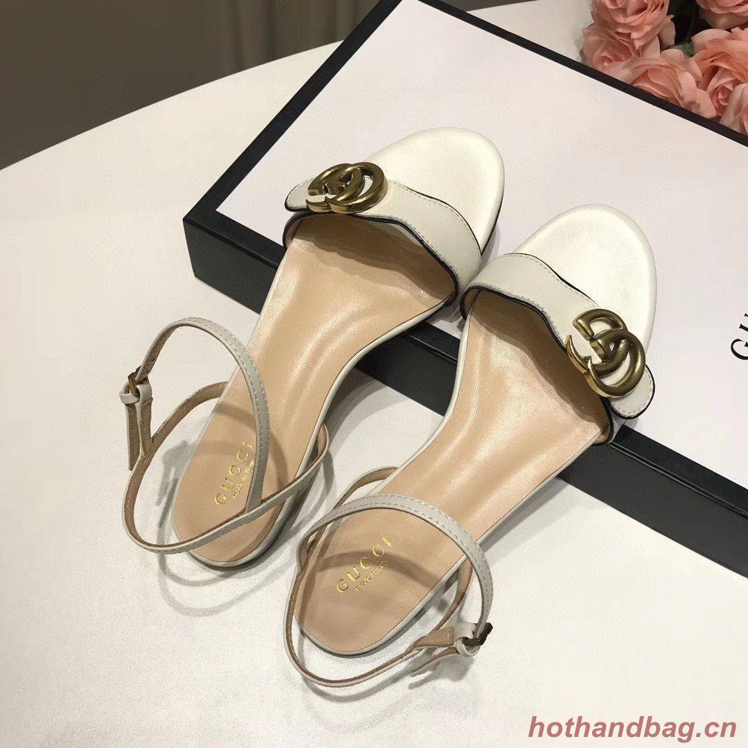 Gucci Sandals Shoes 1CM 7CM 10CM Heels GG6326 White Gucci Sandals Shoes 1CM 7CM 10CM Heels GG6326 White