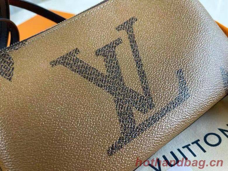 Louis Vuitton Double Zip Pochette Bag M69203 Brown Louis Vuitton Double Zip Pochette Bag M69203 Brown