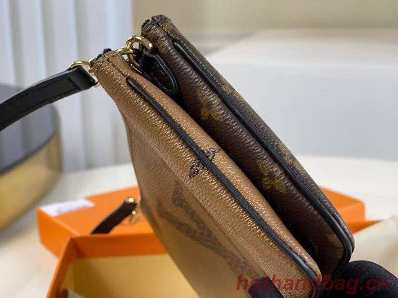 Louis Vuitton Double Zip Pochette Bag M69203 Brown Louis Vuitton Double Zip Pochette Bag M69203 Brown