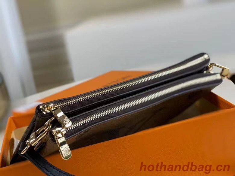 Louis Vuitton Double Zip Pochette Bag M69203 Brown Louis Vuitton Double Zip Pochette Bag M69203 Brown