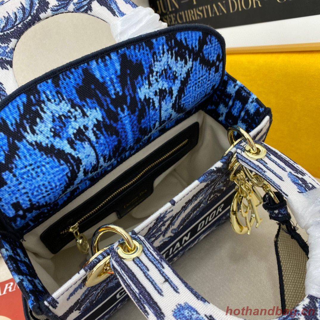 DIOR MEDIUM LADY D-LITE BAG Dark Blue Tree Cannage Embroidery M0565OREY Blue DIOR MEDIUM LADY D-LITE BAG Dark Blue Tree Cannage Embroidery M0565OREY Blue