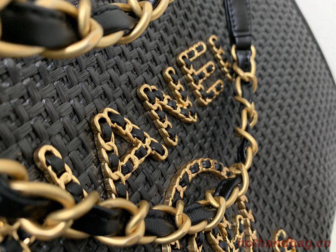 Chanel Large Weave Shopping Bag A66942 Black Chanel Large Weave Shopping Bag A66942 Black