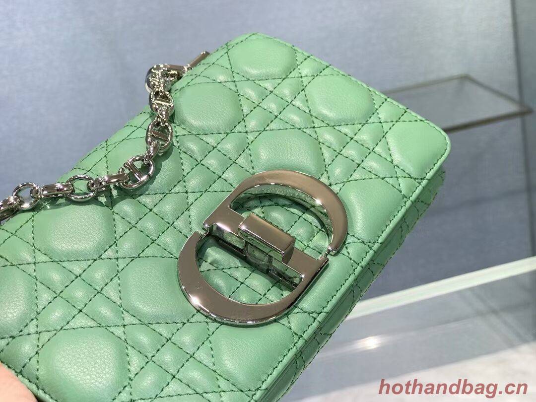 Dior SMALL DIOR CARO BAG Soft Cannage Calfskin M9241 green