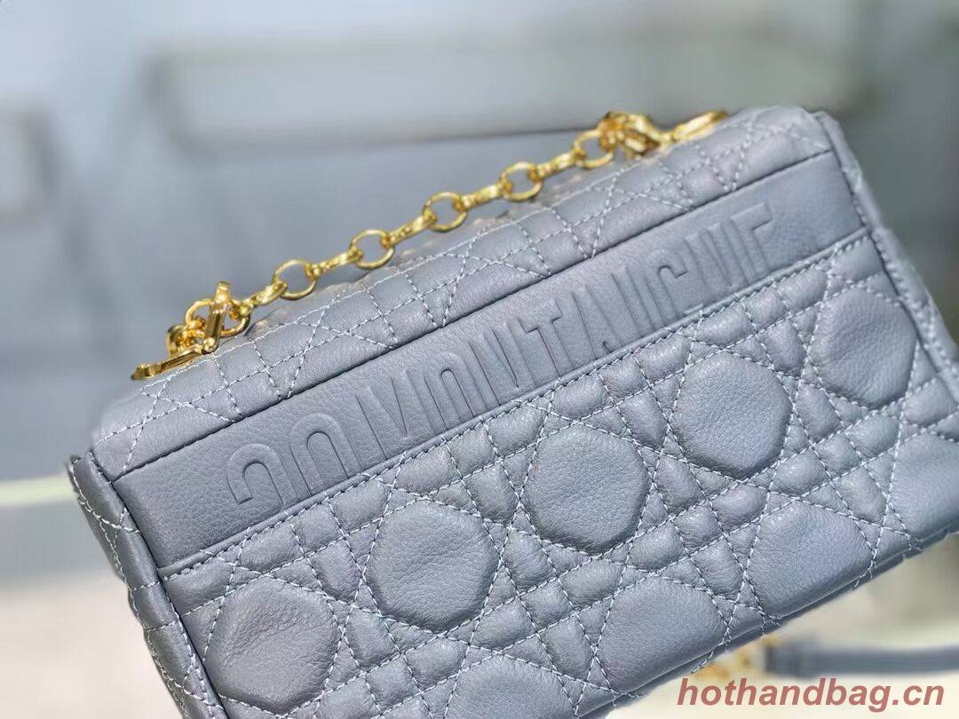Dior SMALL DIOR CARO BAG Soft Cannage Calfskin M9241 skyblue Dior SMALL DIOR CARO BAG Soft Cannage Calfskin M9241 skyblue