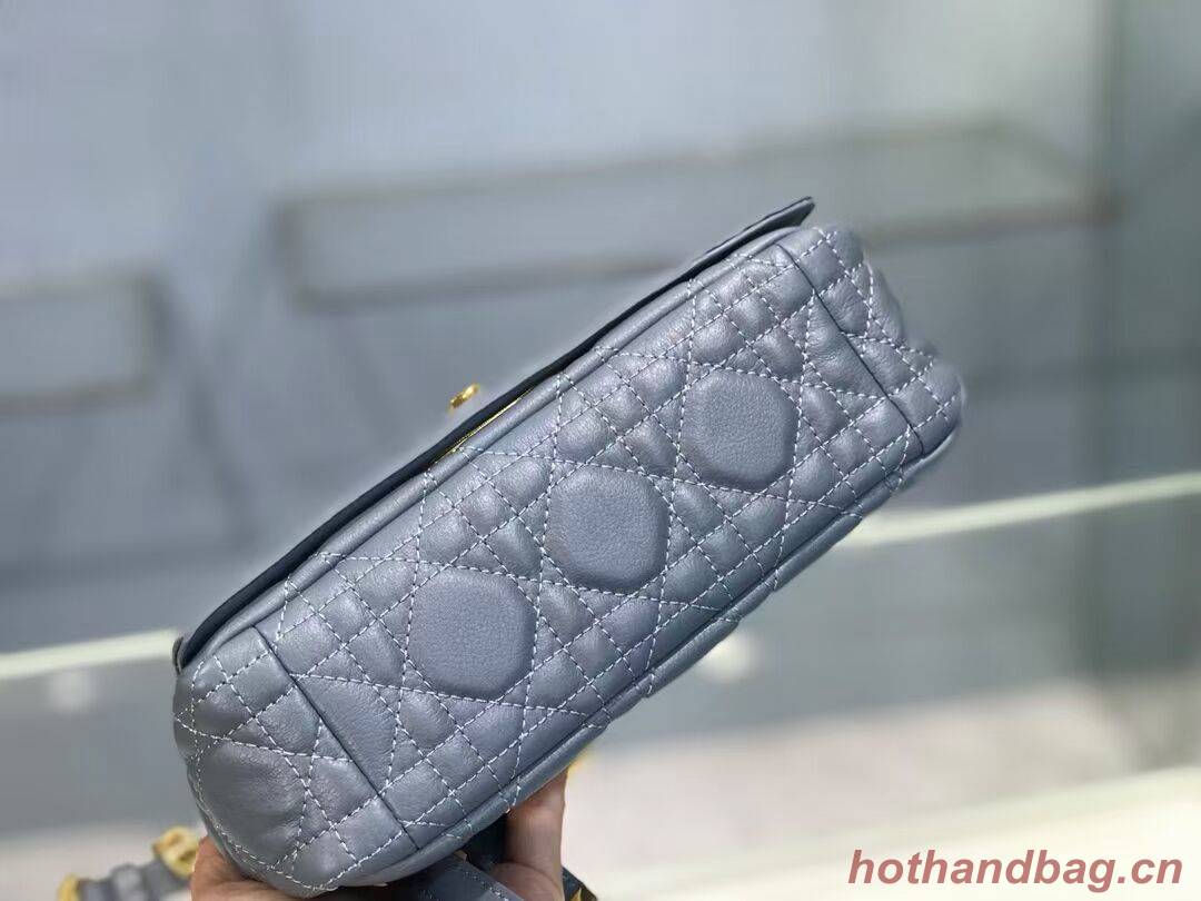 Dior SMALL DIOR CARO BAG Soft Cannage Calfskin M9241 skyblue Dior SMALL DIOR CARO BAG Soft Cannage Calfskin M9241 skyblue