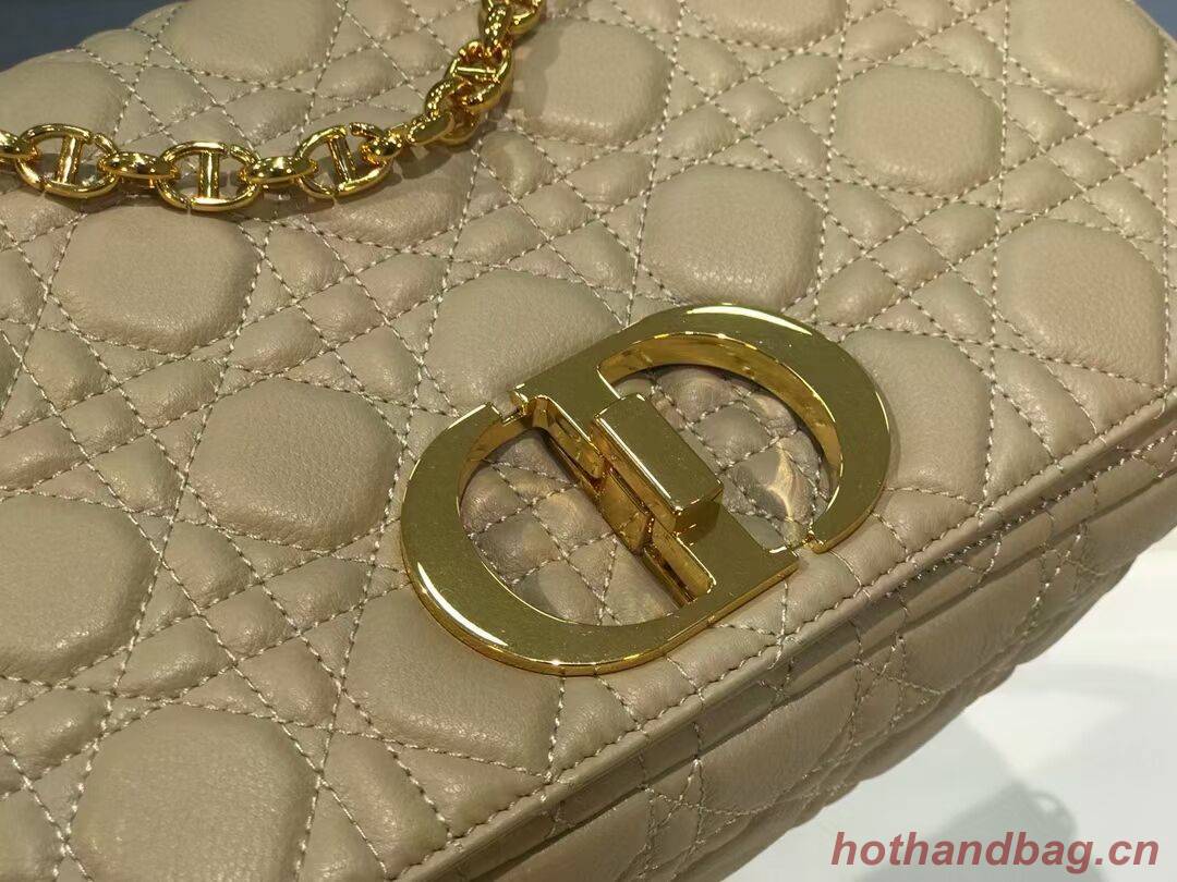 LARGE DIOR CARO BAG Soft Cannage Calfskin M9243U apricot LARGE DIOR CARO BAG Soft Cannage Calfskin M9243U apricot