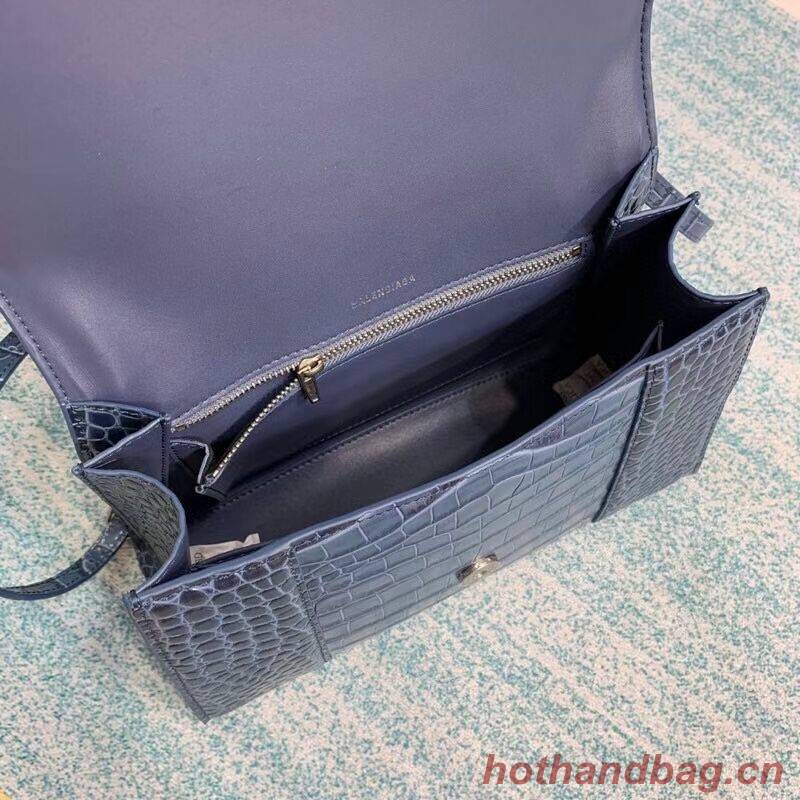 Balenciaga HOURGLASS MEDIUM TOP HANDLE BAG B108892E blue Balenciaga HOURGLASS MEDIUM TOP HANDLE BAG B108892E blue