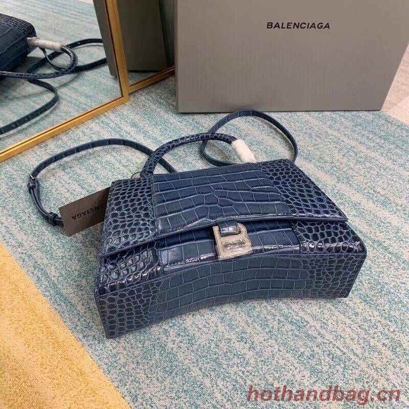 Balenciaga HOURGLASS MEDIUM TOP HANDLE BAG B108892E blue Balenciaga HOURGLASS MEDIUM TOP HANDLE BAG B108892E blue
