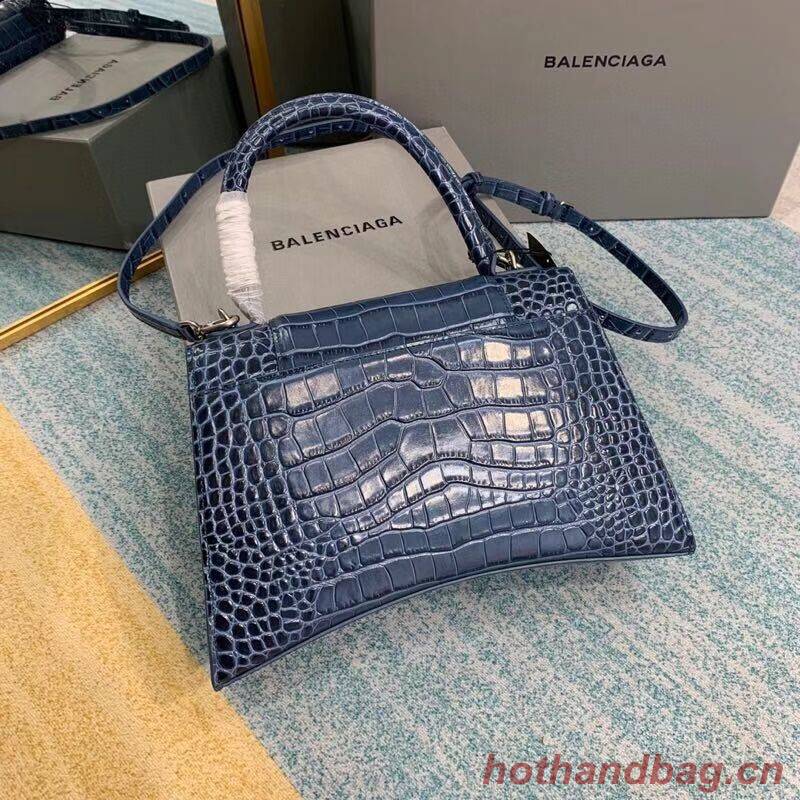 Balenciaga HOURGLASS MEDIUM TOP HANDLE BAG B108892E blue Balenciaga HOURGLASS MEDIUM TOP HANDLE BAG B108892E blue