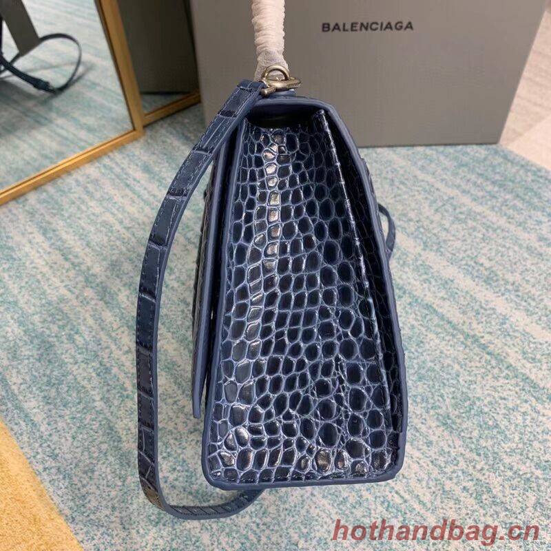 Balenciaga HOURGLASS MEDIUM TOP HANDLE BAG B108892E blue Balenciaga HOURGLASS MEDIUM TOP HANDLE BAG B108892E blue