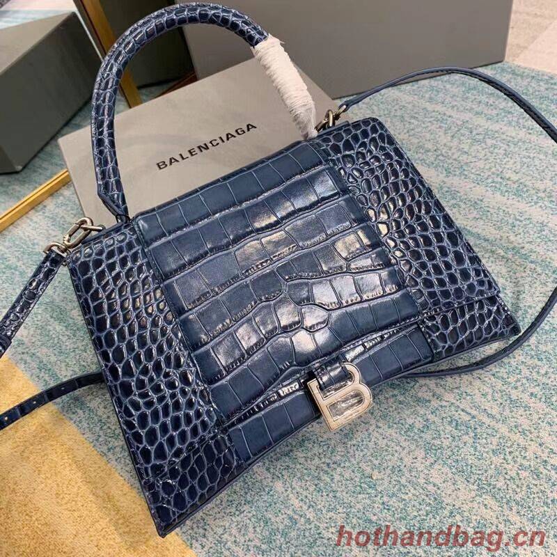 Balenciaga HOURGLASS MEDIUM TOP HANDLE BAG B108892E blue Balenciaga HOURGLASS MEDIUM TOP HANDLE BAG B108892E blue