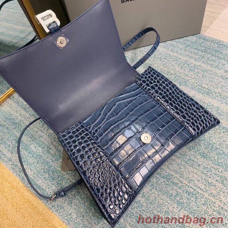 Balenciaga HOURGLASS MEDIUM TOP HANDLE BAG B108892E blue Balenciaga HOURGLASS MEDIUM TOP HANDLE BAG B108892E blue