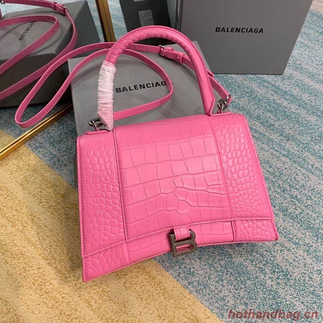 Balenciaga HOURGLASS MEDIUM TOP HANDLE BAG B108892E pink Balenciaga HOURGLASS MEDIUM TOP HANDLE BAG B108892E pink
